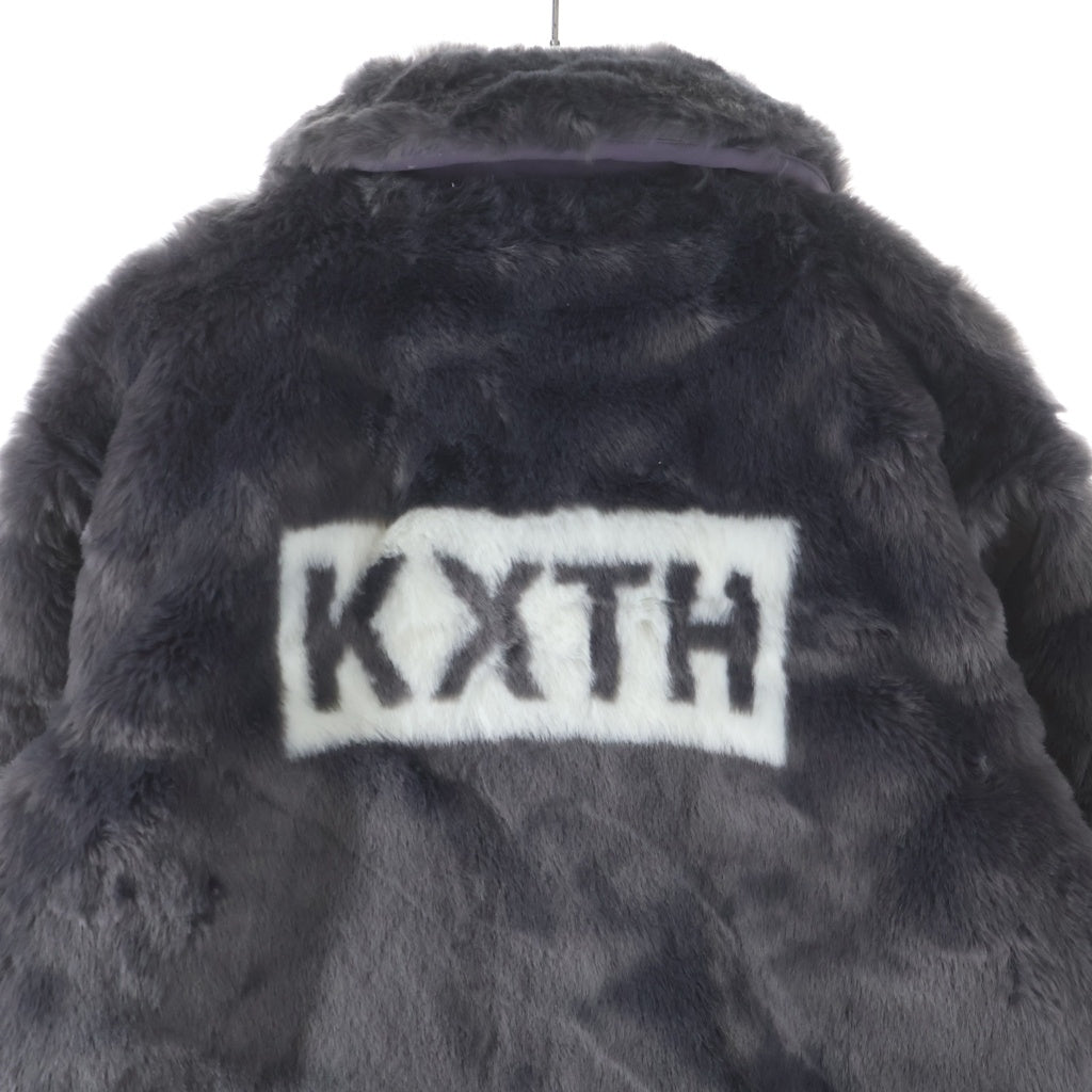 KITH(キス) 21AW Faux Fur Coaches Jacket ジップアップ ファー コーチジャケット グレー