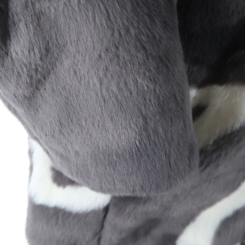KITH(キス) 21AW Faux Fur Coaches Jacket ジップアップ ファー コーチジャケット グレー