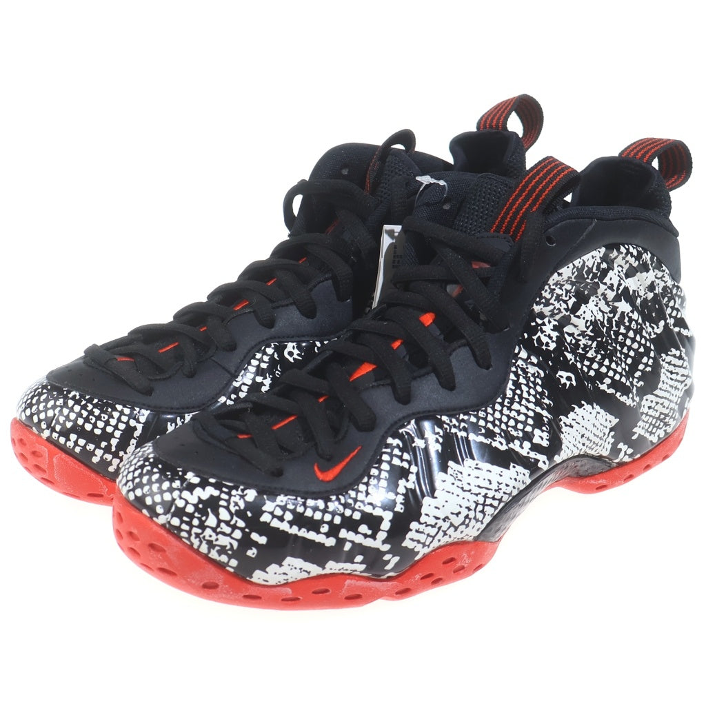 NIKE(ナイキ) AIR FOAMPOSITE ONE 314996‐101 エアフォームポジット ワン セイル ブラック ハバネロレッド ハイカット スニーカー ブラック/ホワイト US10.5/28.5cm