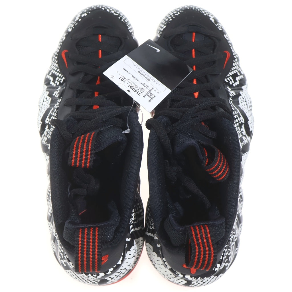 NIKE(ナイキ) AIR FOAMPOSITE ONE 314996‐101 エアフォームポジット ワン セイル ブラック ハバネロレッド ハイカット スニーカー ブラック/ホワイト US10.5/28.5cm