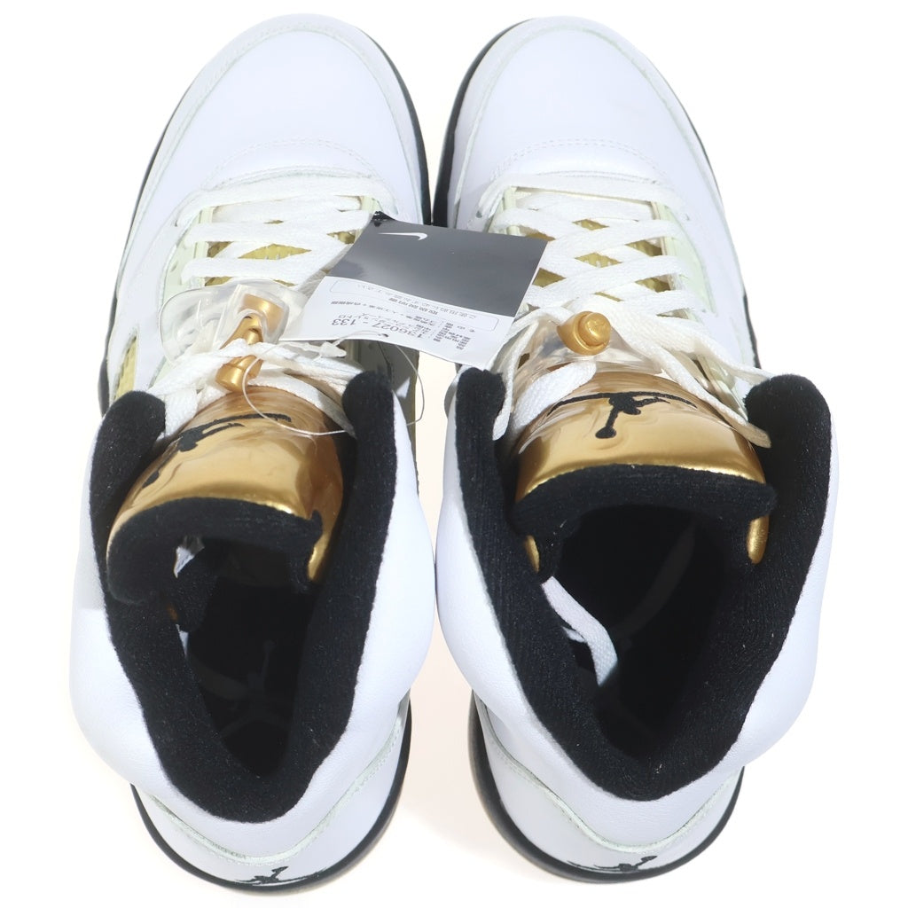 NIKE(ナイキ) 【観賞用2016年製】 AIR JORDAN 5 RETRO OLYMPIC エアジョーダン 5 レトロ オリンピックハイカットスニーカー ホワイト/ゴールド US10/28cm