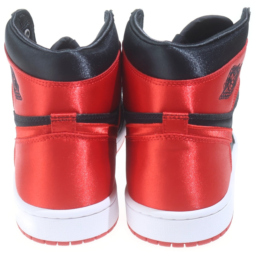 NIKE(ナイキ) WMNS AIR JORDAN 1 RETRO HIGH OG FD4810-061 ウィメンズ エア ジョーダン 1 レトロ サテンブレッド ハイカットスニーカー ブラック/レッド US11.5/28.5cm