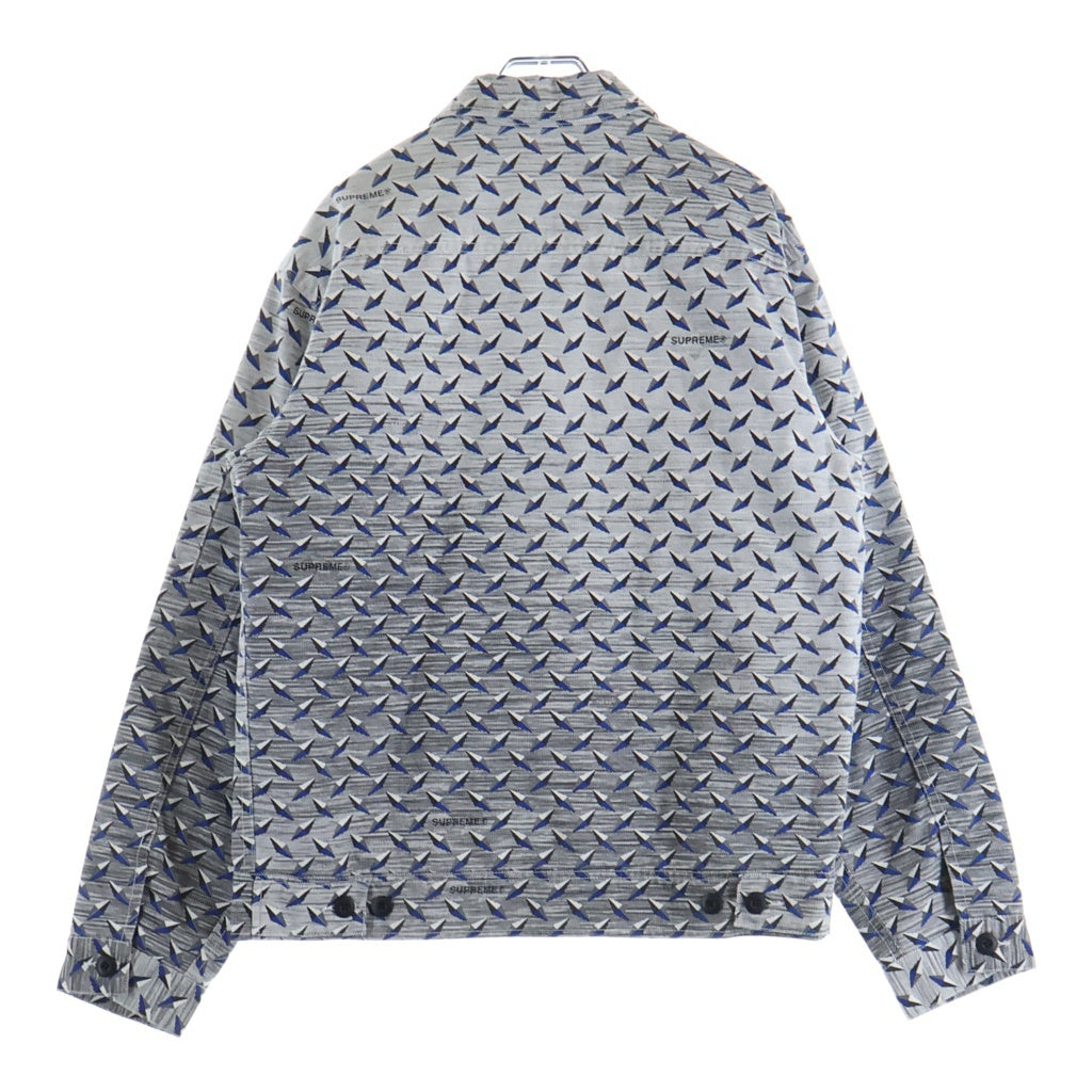 SUPREME(シュプリーム) 19SS Diamond Plate Work Jacket ダイヤモンド プレート ジップアップ ジャケット グレー