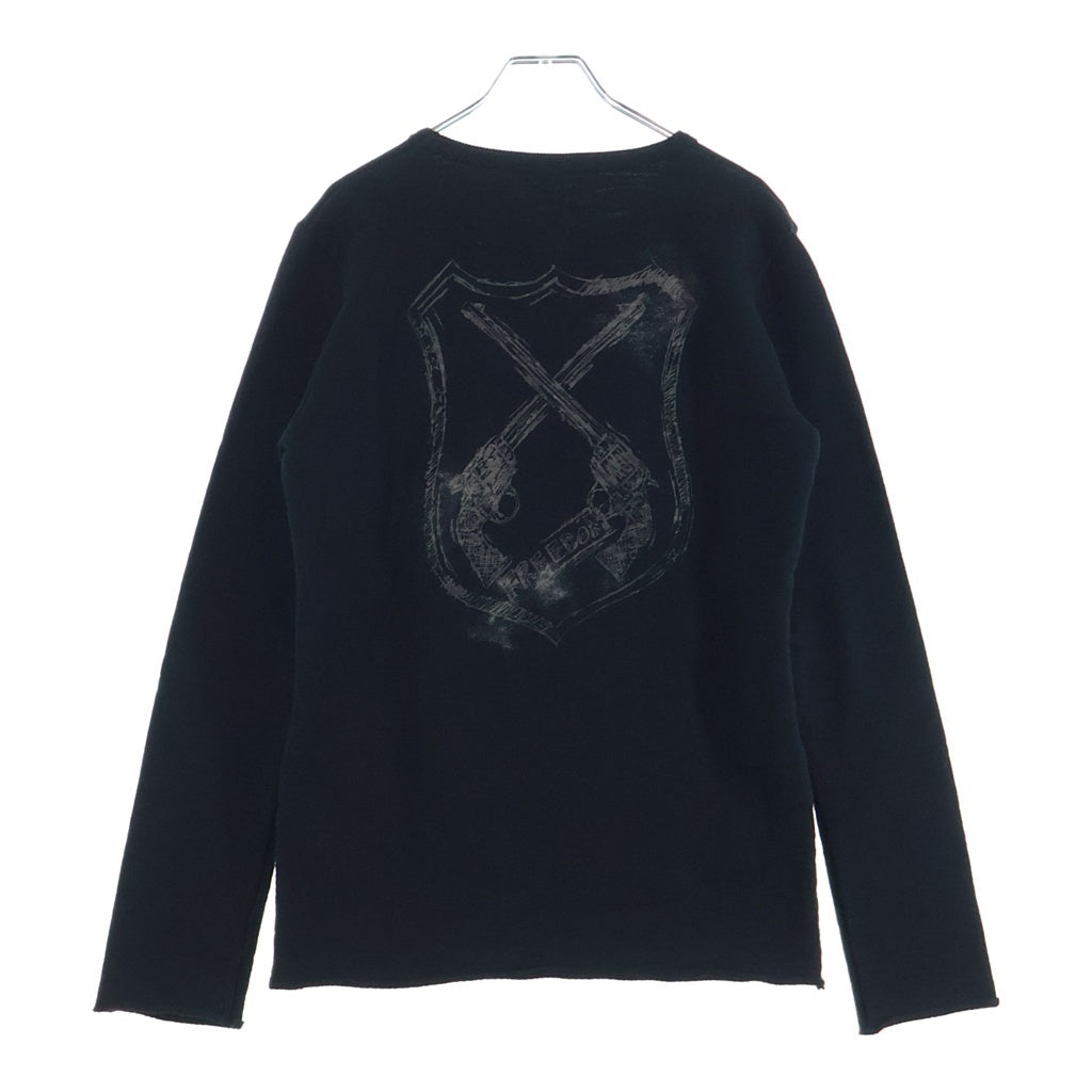 roar(ロアー) 17AW バックロゴプリント クルーネック スウェットトレーナー ブラック 13FRT-17A