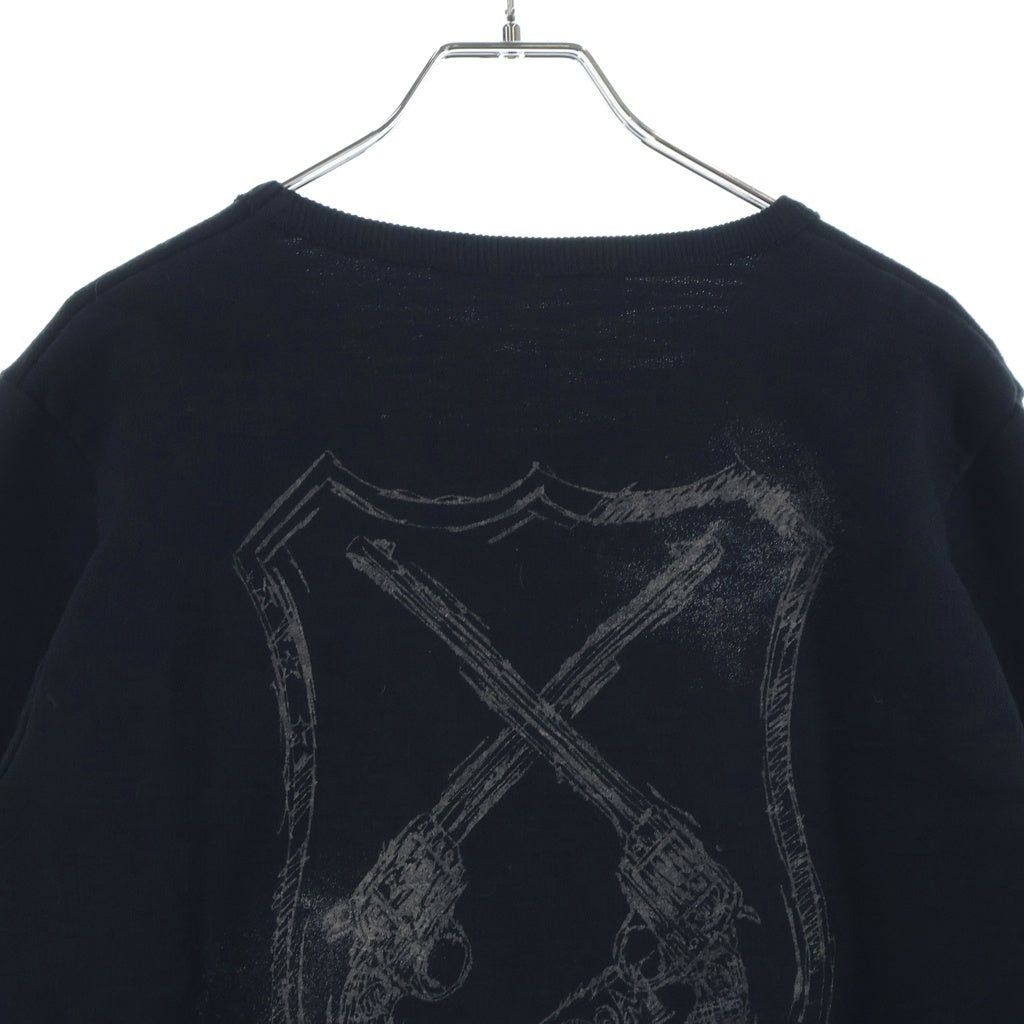 roar(ロアー) 17AW バックロゴプリント クルーネック スウェットトレーナー ブラック 13FRT-17A