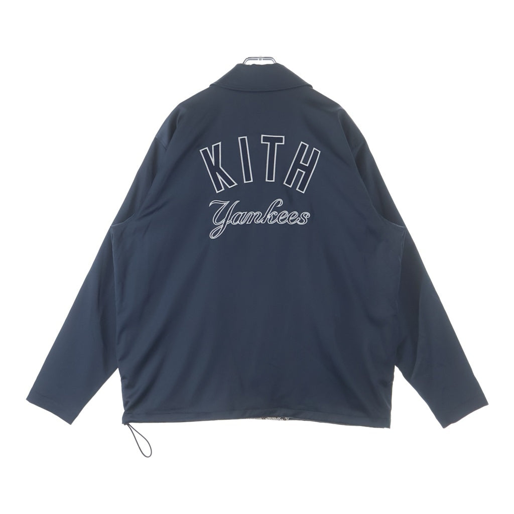 KITH(キス) ×MLB スネーク ロゴ サテンジャケット ネイビー KH1225
