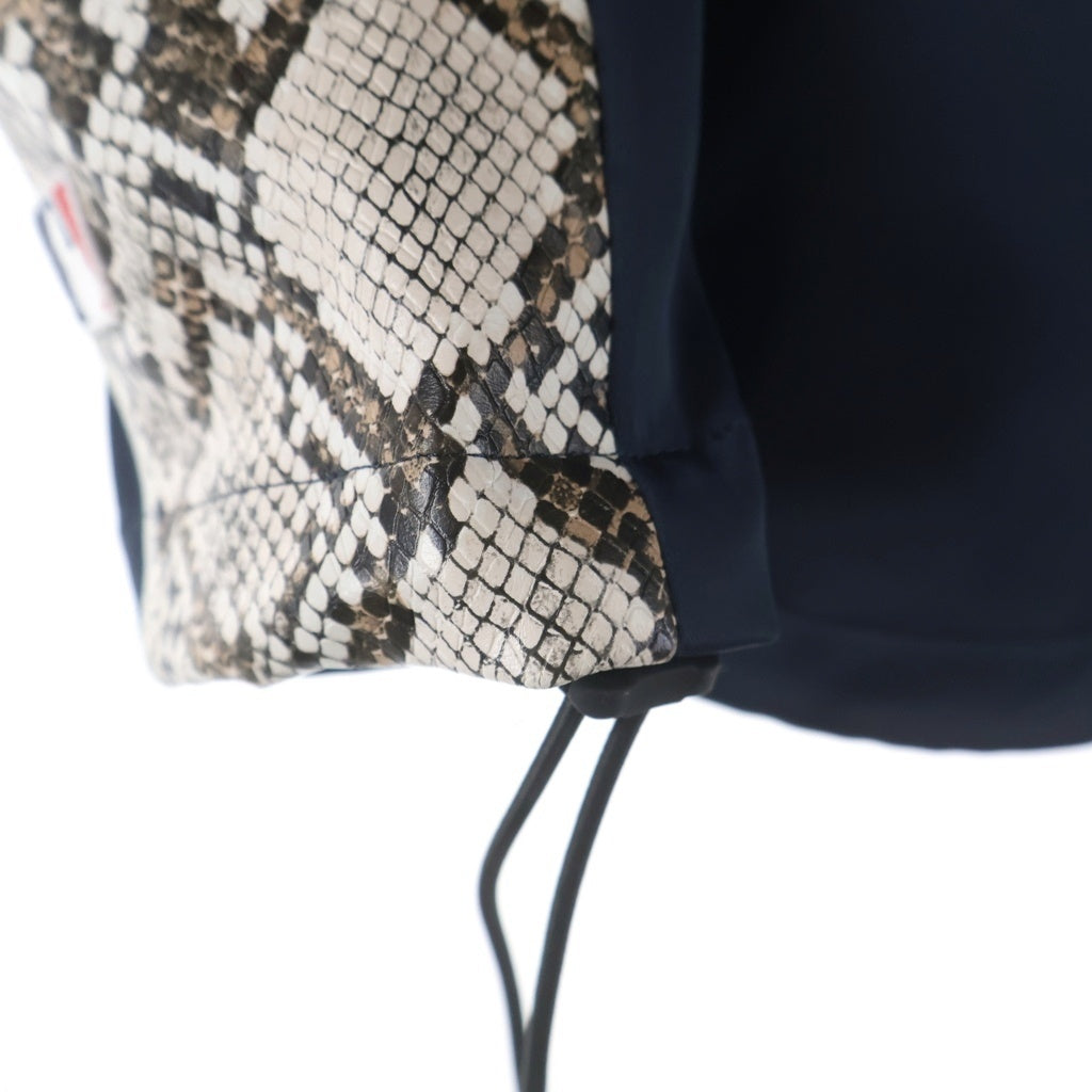 KITH(キス) ×MLB スネーク ロゴ サテンジャケット ネイビー KH1225