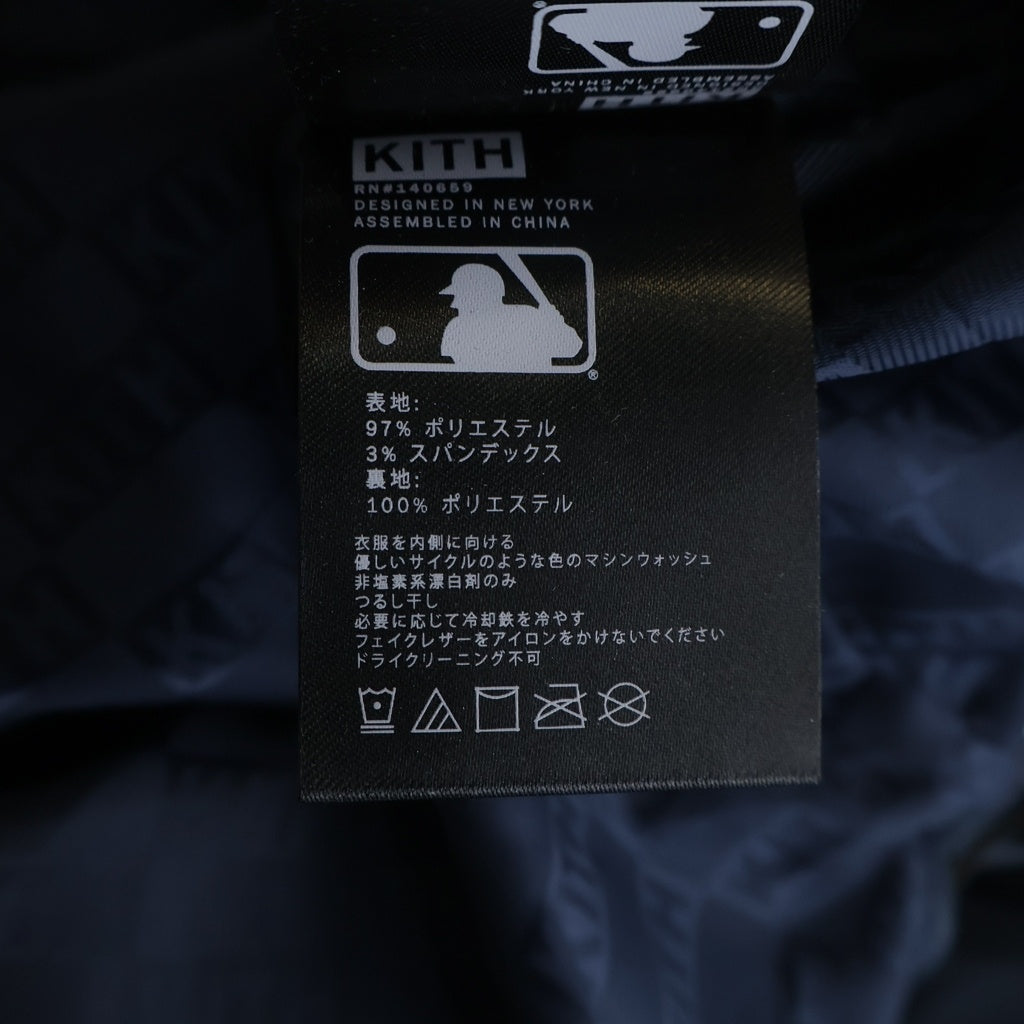 KITH(キス) ×MLB スネーク ロゴ サテンジャケット ネイビー KH1225