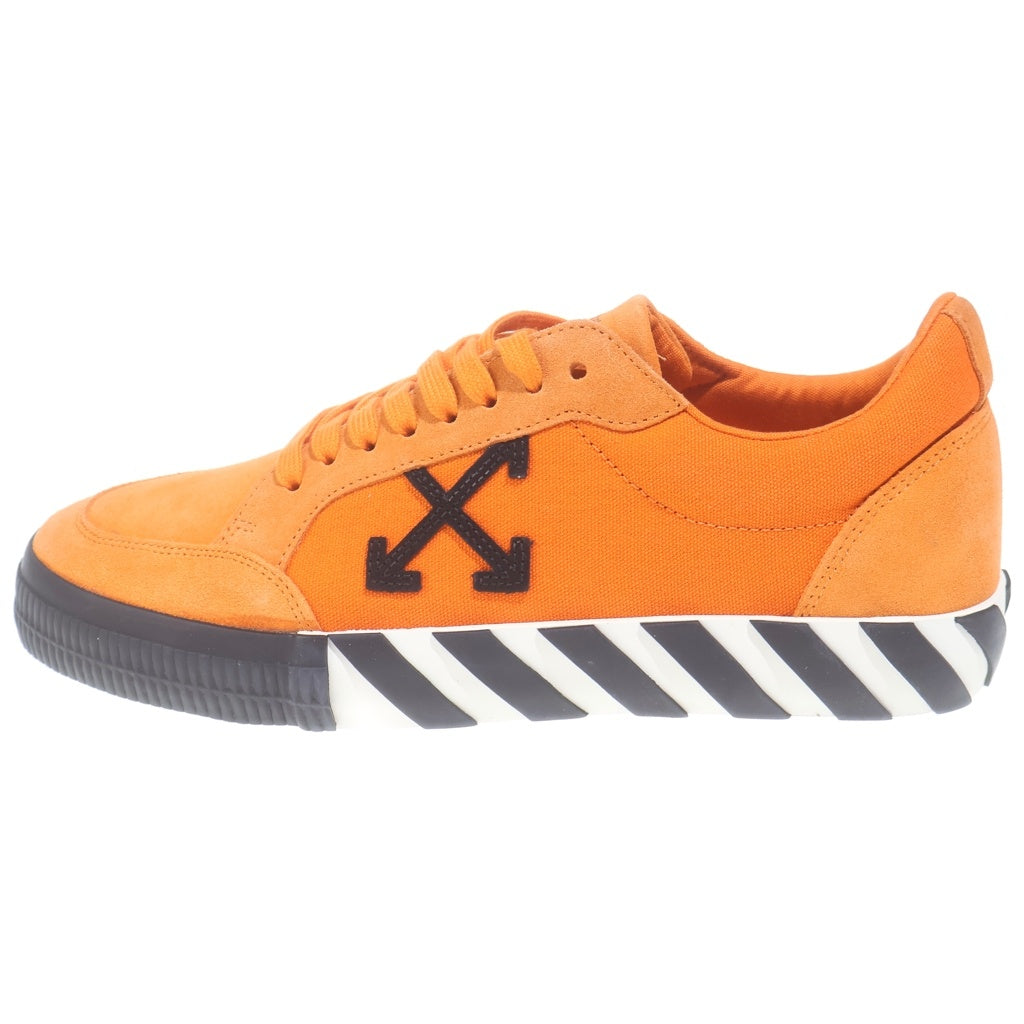 OFF-WHITE(オフホワイト) Vulcanized Low スエード レザーローカットスニーカー オレンジ OMIA085E19C210471910