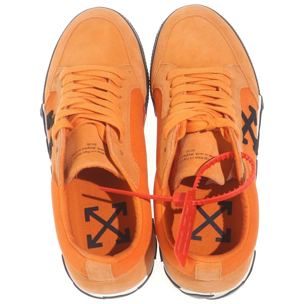 OFF-WHITE(オフホワイト) Vulcanized Low スエード レザーローカットスニーカー オレンジ OMIA085E19C210471910
