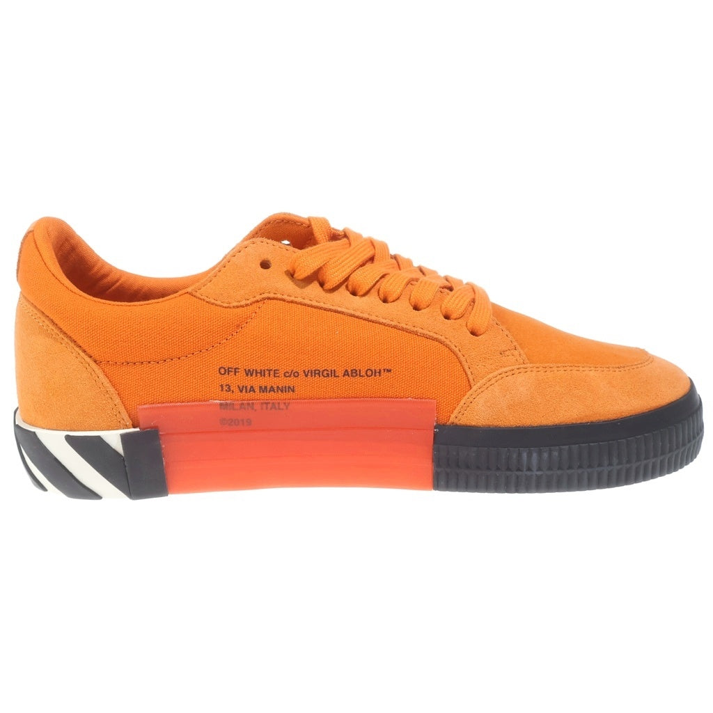 OFF-WHITE(オフホワイト) Vulcanized Low スエード レザーローカットスニーカー オレンジ OMIA085E19C210471910