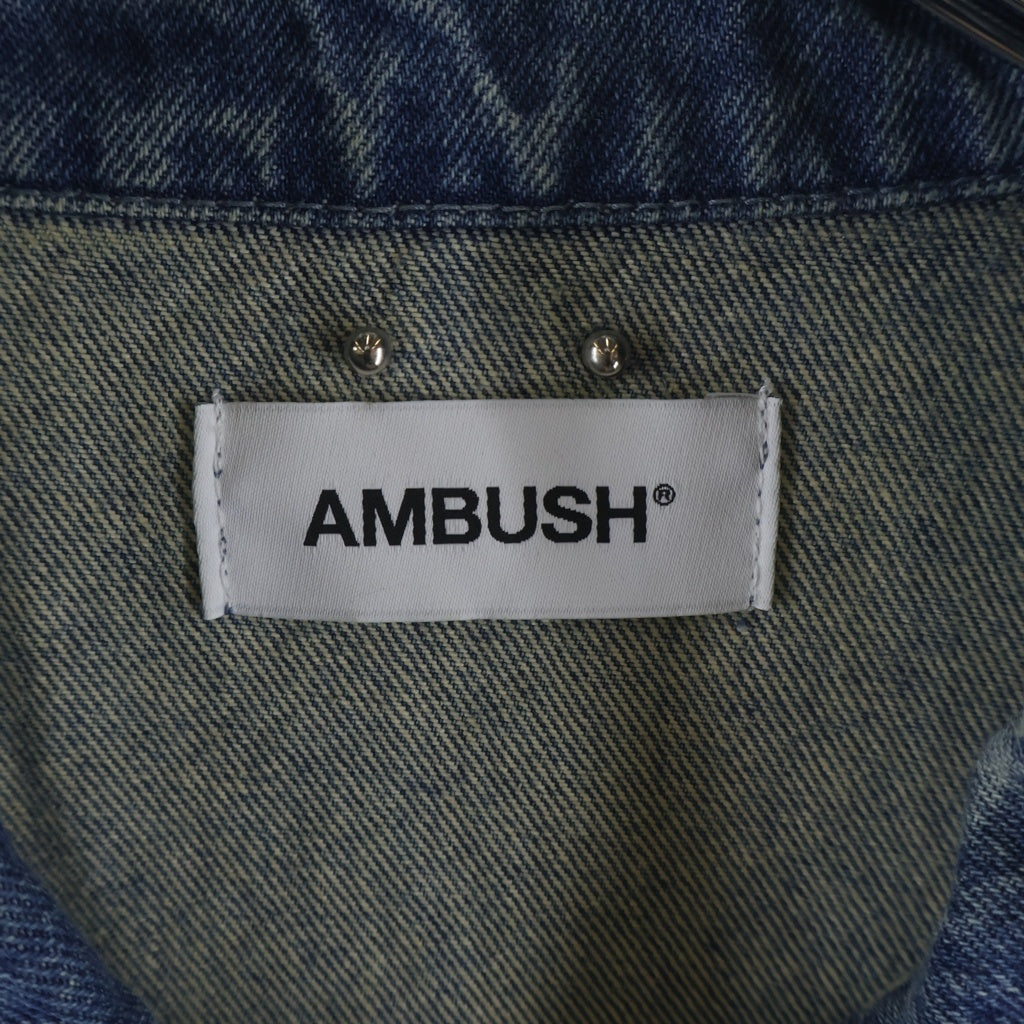 AMBUSH(アンブッシュ) ネイル装飾 デニムトラッカージャケット インディゴ AMBOT-150