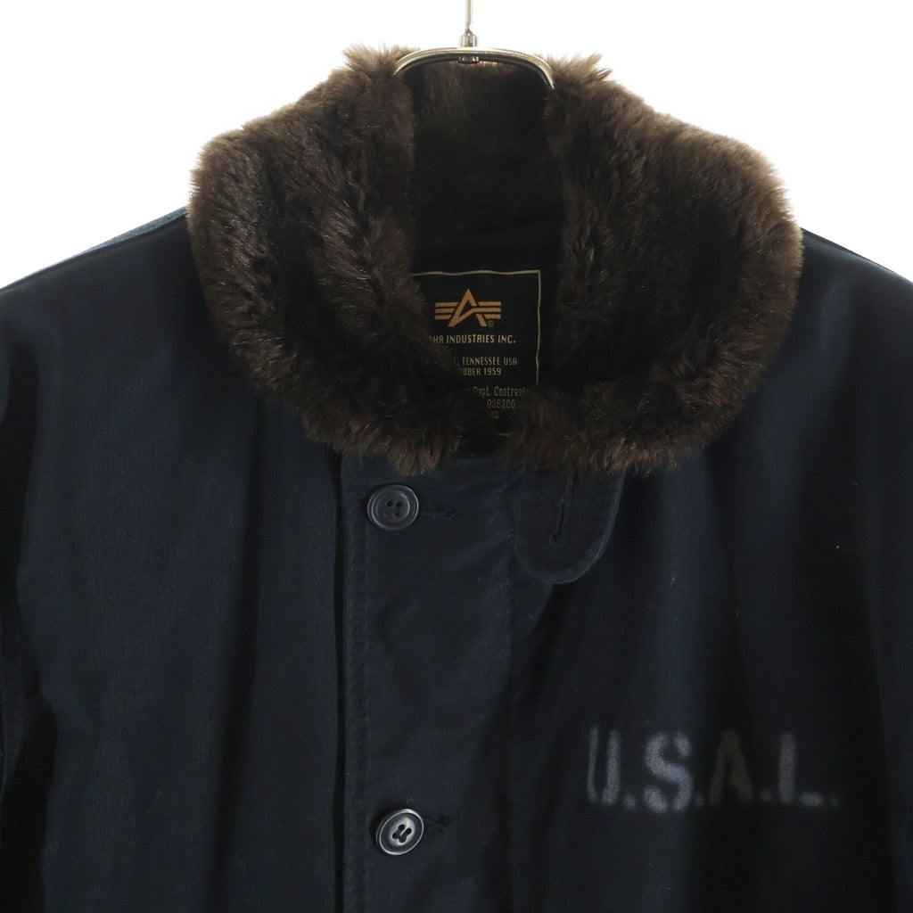 ALPHA INDUSTRIES(アルファ インダストリーズ) N-1 DECK JACKET ボアライナー ミリタリー デッキジャケット ネイビー