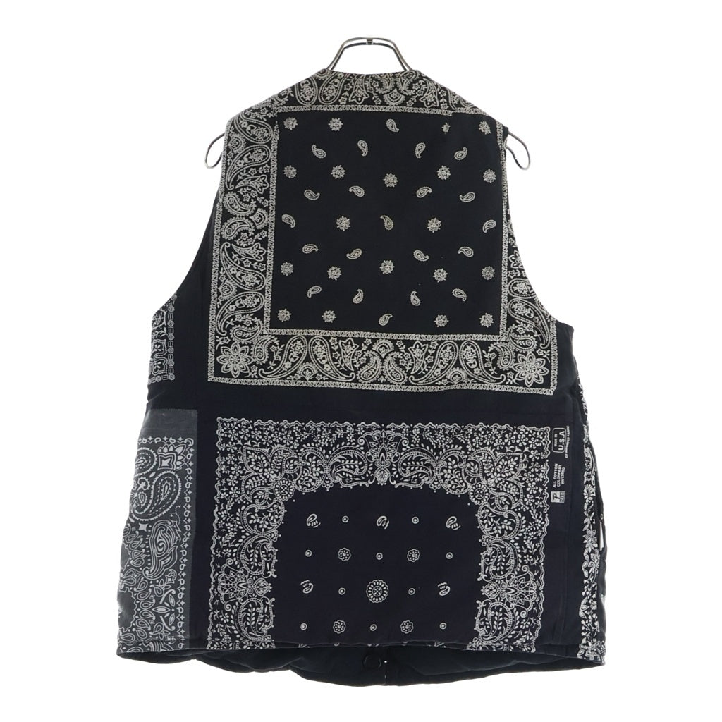 VISVIM(ヴィスヴィム) KORA DOWN VEST BANDANA バンダナ リバーシブルダウンベスト ブラック 0221905013012