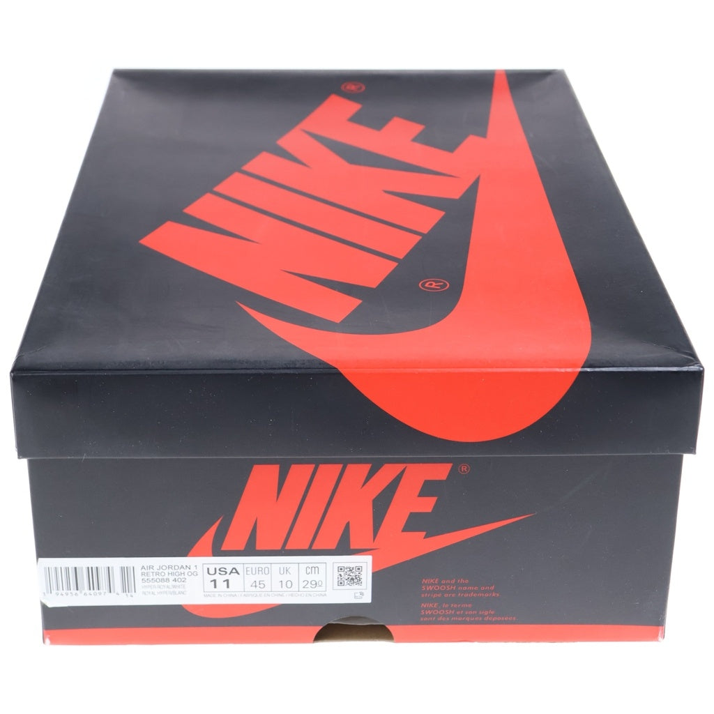 NIKE(ナイキ) AIR JORDAN1 HIGH OG HYPER ROYAL 555088-402 エアジョーダン1 ハイパーロイヤル ハイカットスニーカー ホワイト/ブルー US9.5/27.5cm