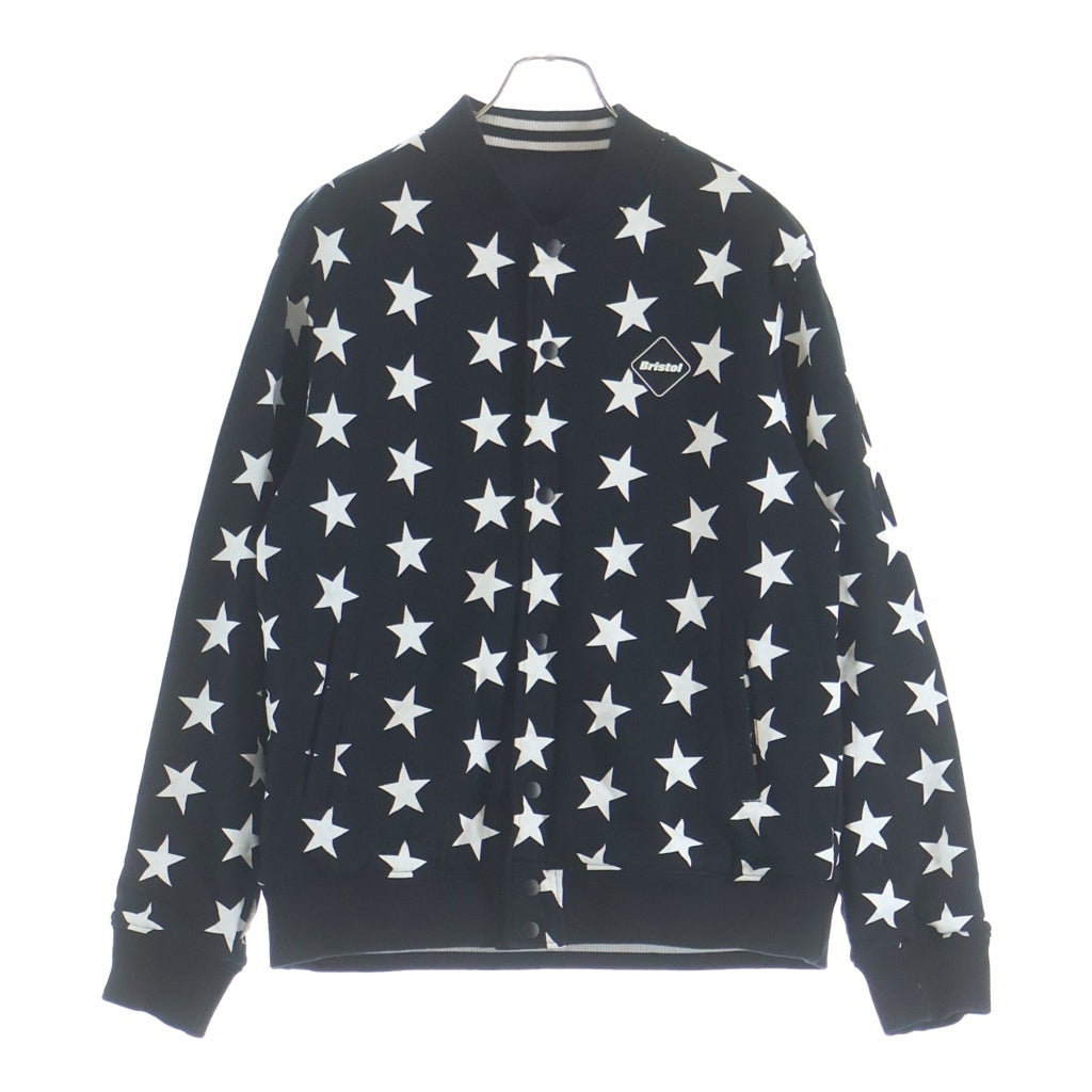 F.C.R.B./F.C.Real Bristol/FCRB(エフシーアールビー/エフシーレアルブリストル) REVERSIBLE SATIN STADIUM JACKET リバーシブル サテン スタジアム ジャケット ブラック FCRB-167053