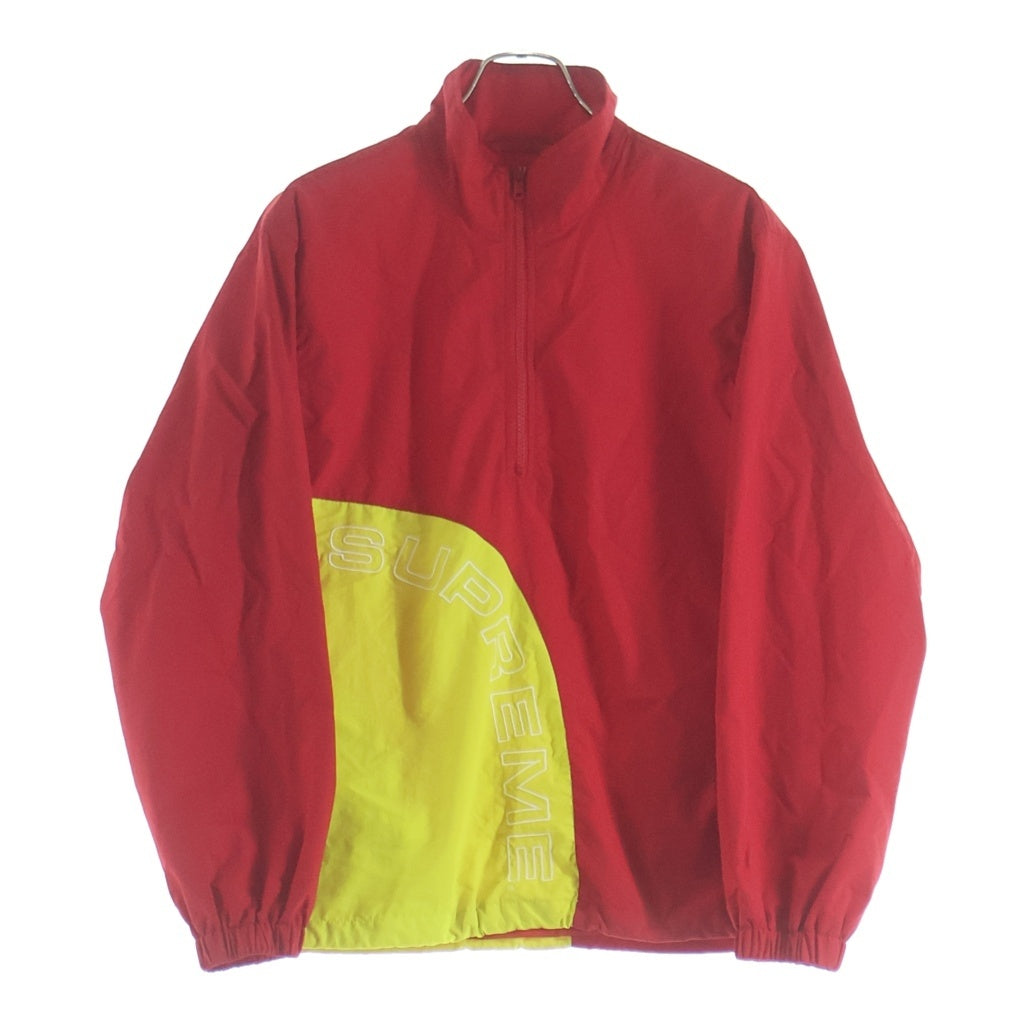 SUPREME(シュプリーム) 18SS Corner Arc Half Zip Pullover ハーフジッププルオーバージャケット レッド/イエロー