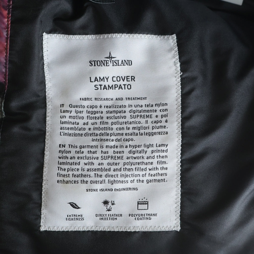 SUPREME(シュプリーム) 17AW ×STONE ISLAND Lamy Cover Stampato Balaclava Puffer Jacket ストーンアイランド ラミ-カバー デジタルプリント パファージャケット 6725401S1