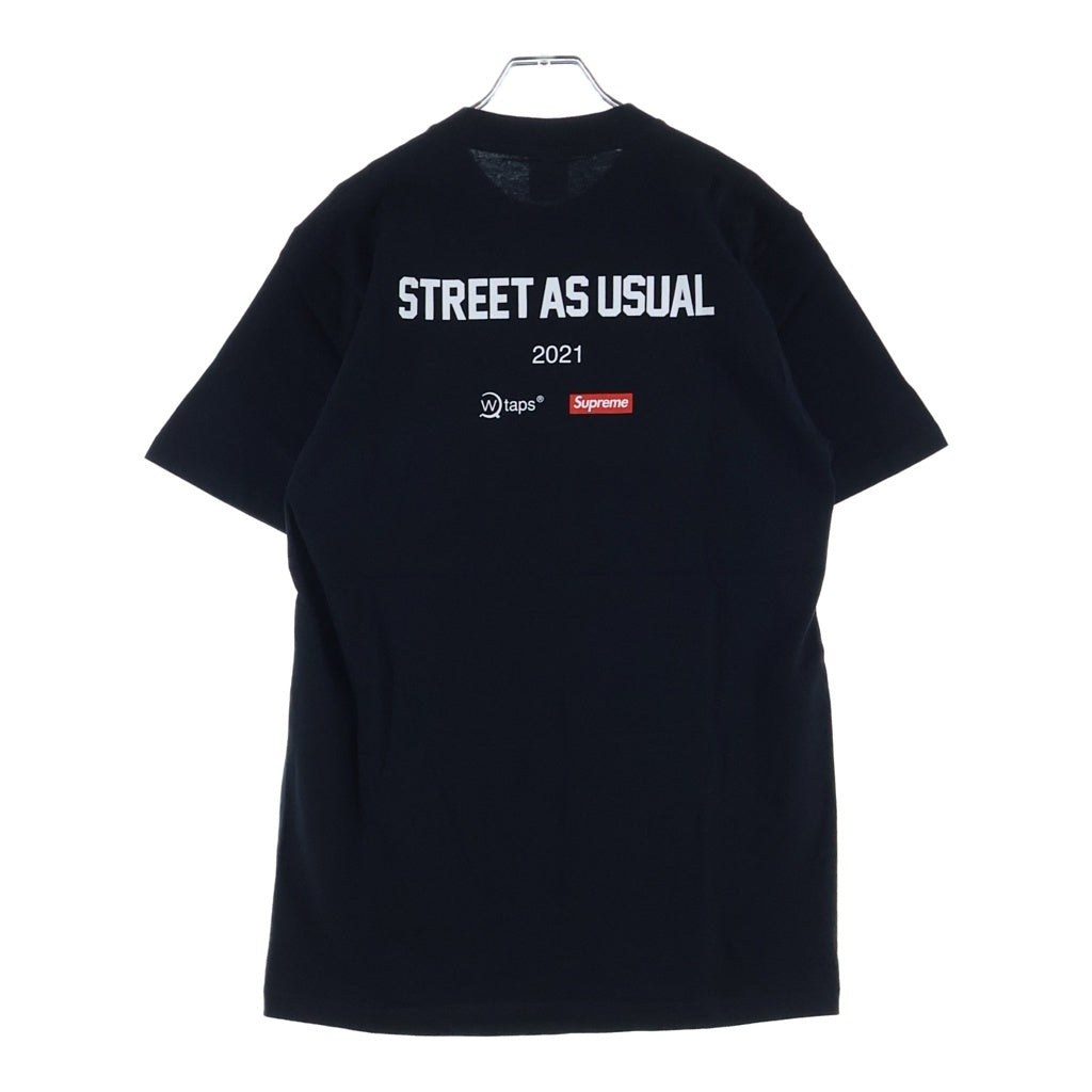 SUPREME(シュプリーム) 21AW ×WTAPS Sicem! Tee ダブルタップス ロゴ クルーネック 半袖 Tシャツ ブラック