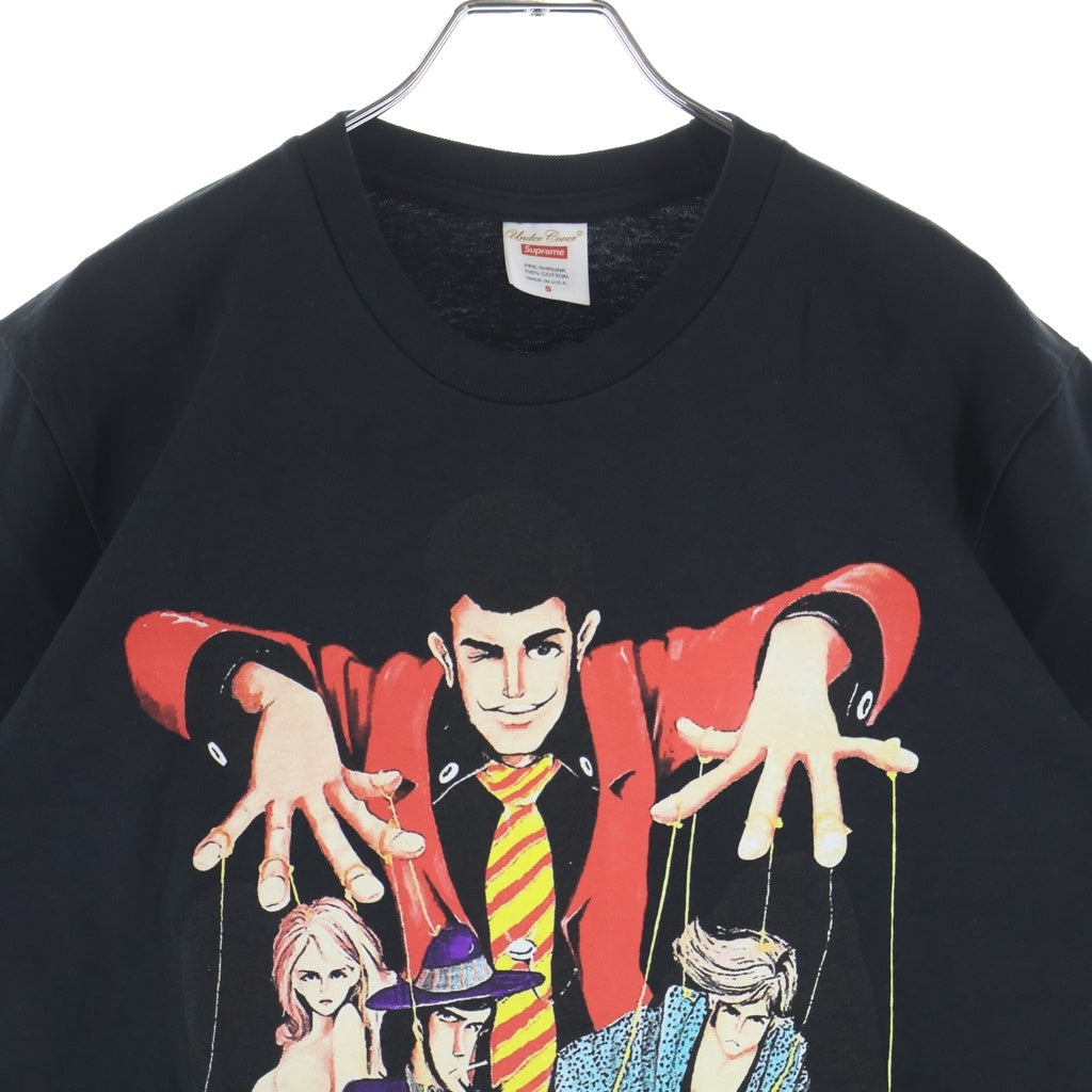 SUPREME(シュプリーム) 23SS ×UNDERCOVER Lupin Tee アンダーカバー ルパン三世 プリント クルーネック半袖Tシャツ カットソー ブラック