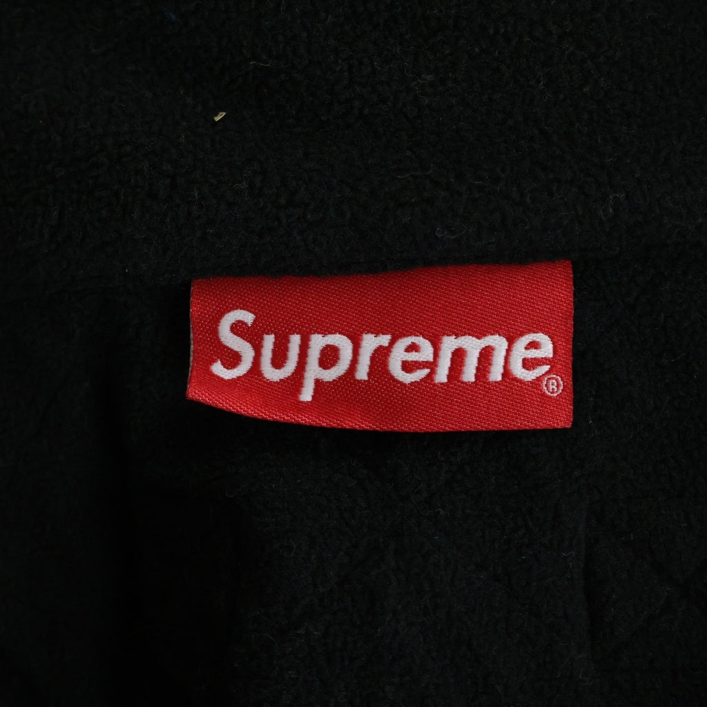 SUPREME(シュプリーム) 17SS Arc Logo Quilted Half Zip Pullover アーチロゴ キルティング ハーフジップ プルオーバー ジャケット ブラック