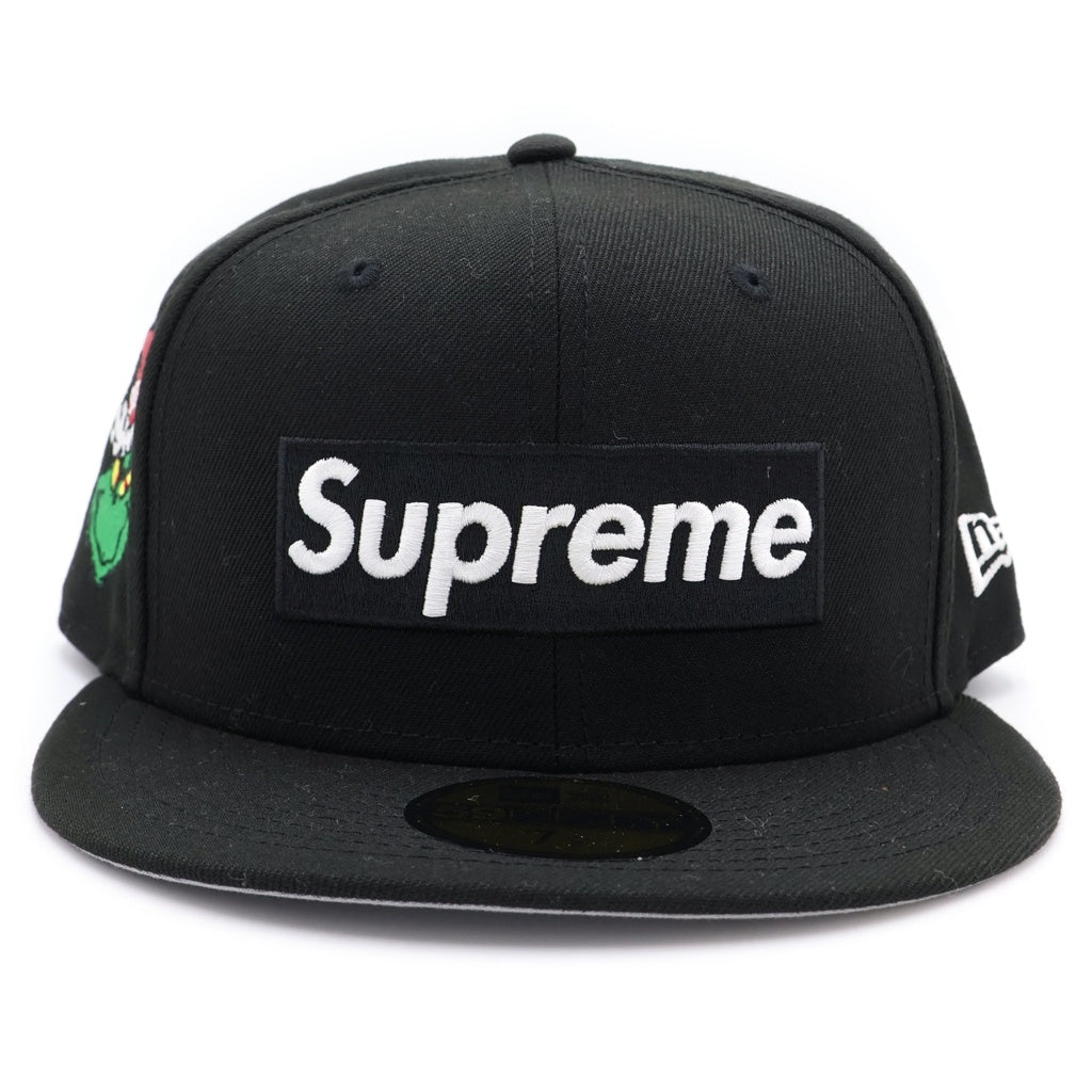 SUPREME(シュプリーム) 24AW ×NEW ERA Grinch Box Logo ニューエラ グリンチ ボックスロゴ 6パネル ベースボールキャップ 帽子 ブラック
