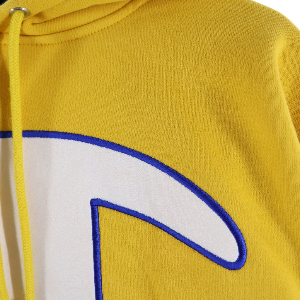 SUPREME(シュプリーム) 17SS ×Champion Satin Logo Hooded Sweatshirt チャンピオン サテン ロゴ スウェットプルオーバーパーカー イエロー