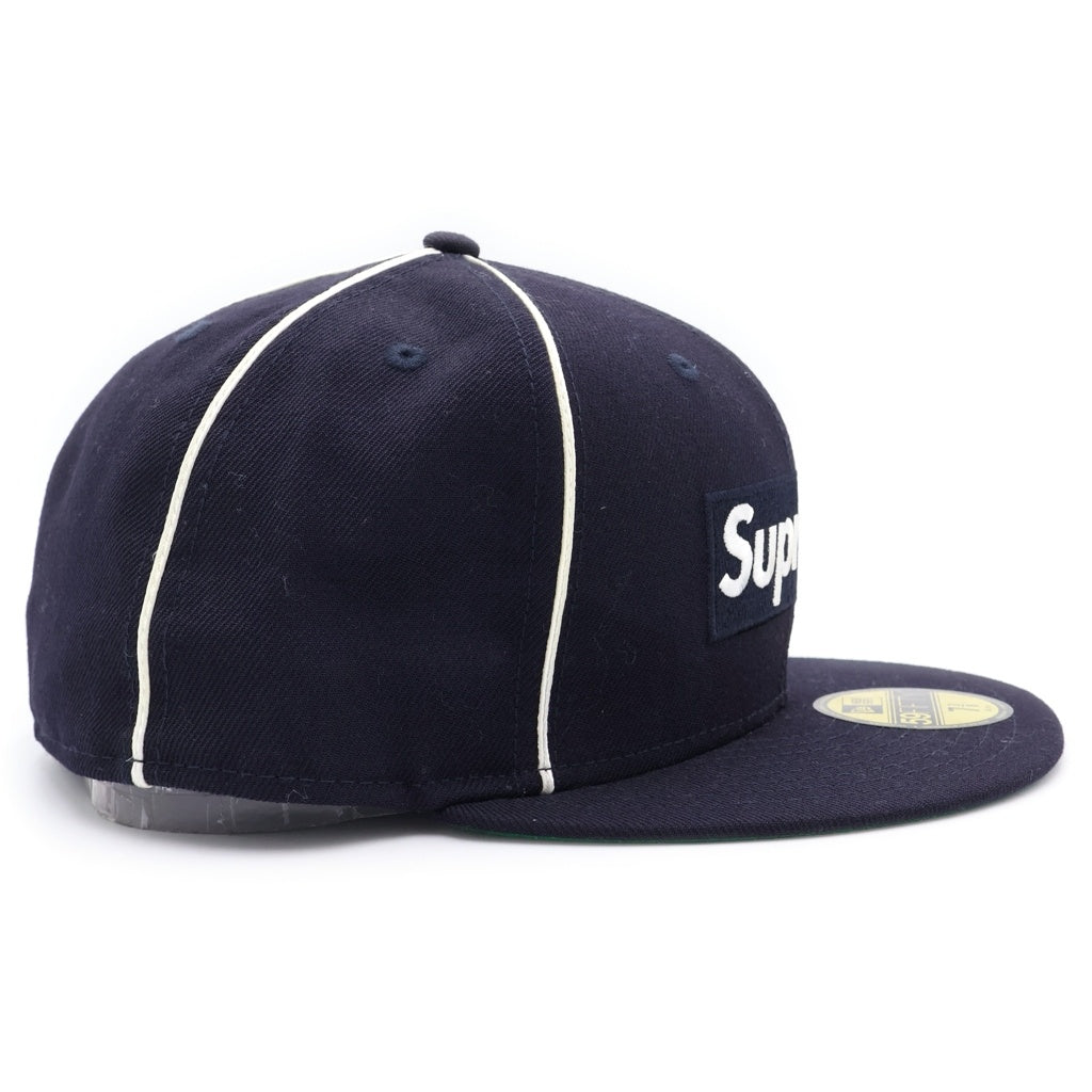 SUPREME(シュプリーム) 17SS ×NEW ERA Piping Box Logo Cap ニューエラ パイピング ボックスロゴ ベースボールキャップ 帽子 ネイビー