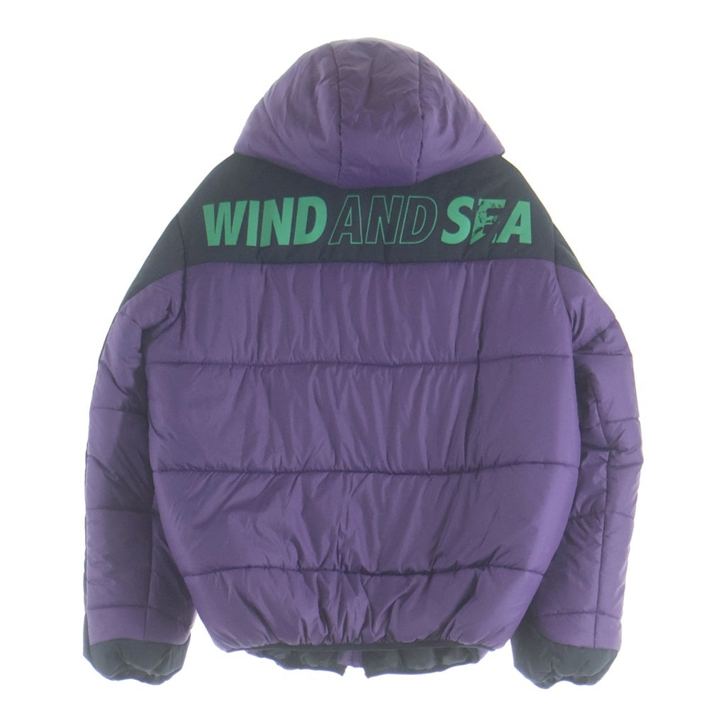 HYSTERIC GLAMOUR(ヒステリックグラマー) 20AW ×WIND AND SEA Primaloft Hoodie ウィンダンシー プリマロフトフーディー パフィー 中綿 ジャケット パープル 02203AB13