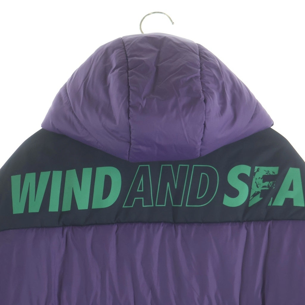 HYSTERIC GLAMOUR(ヒステリックグラマー) 20AW ×WIND AND SEA Primaloft Hoodie ウィンダンシー プリマロフトフーディー パフィー 中綿 ジャケット パープル 02203AB13