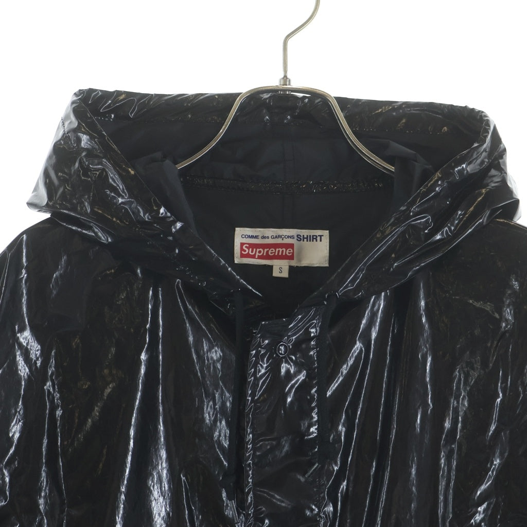 SUPREME(シュプリーム) 17SS ×COMME des GARCONS SHIRT Fishtail Parka コムデギャルソンシャツ ロゴ フィッシュテールパーカー モッズコート ジャケット ブラック