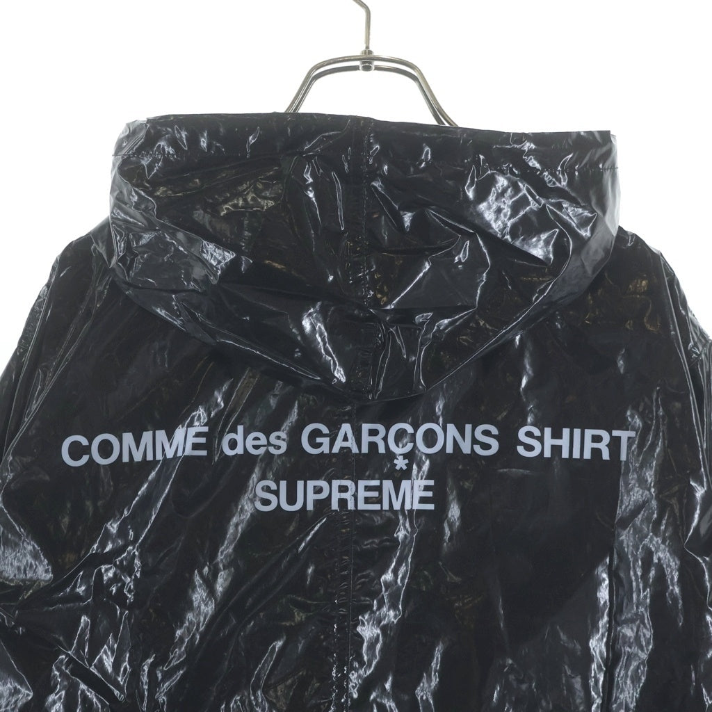 SUPREME(シュプリーム) 17SS ×COMME des GARCONS SHIRT Fishtail Parka コムデギャルソンシャツ ロゴ フィッシュテールパーカー モッズコート ジャケット ブラック