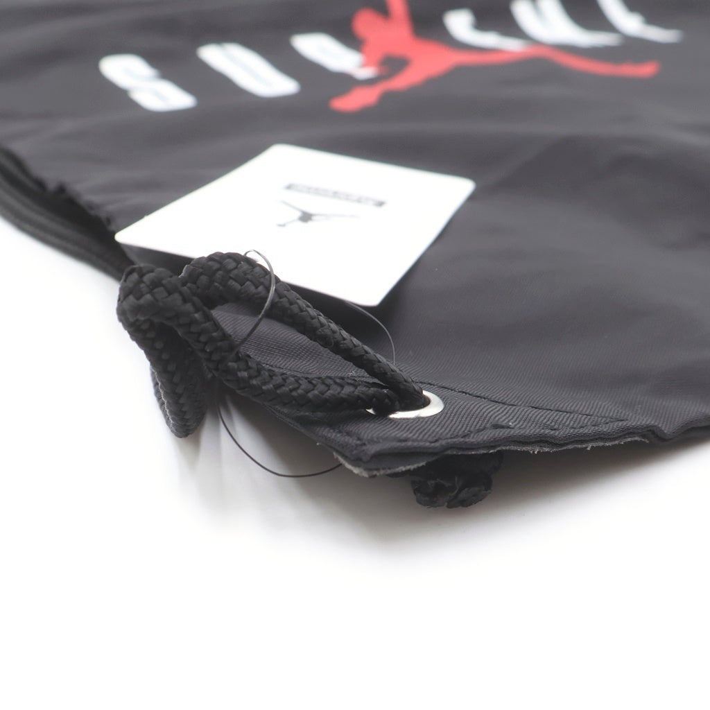 SUPREME(シュプリーム) 24AW ×Jordan Drawstring Bag ジョーダン ロゴプリント ドローストリング バッグ ブラック