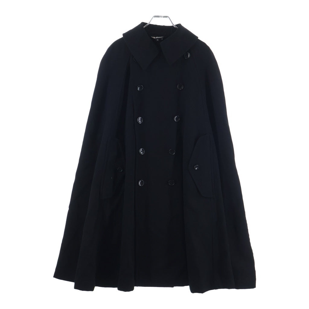 BLACK COMME des GARCONS(ブラックコムデギャルソン) 12AW キュプラ混 トレンチポンチョ ブラック レディース 1J-C002 AD2012