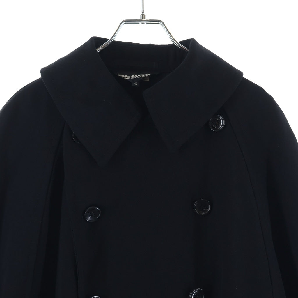 BLACK COMME des GARCONS(ブラックコムデギャルソン) 12AW キュプラ混 トレンチポンチョ ブラック レディース 1J-C002 AD2012