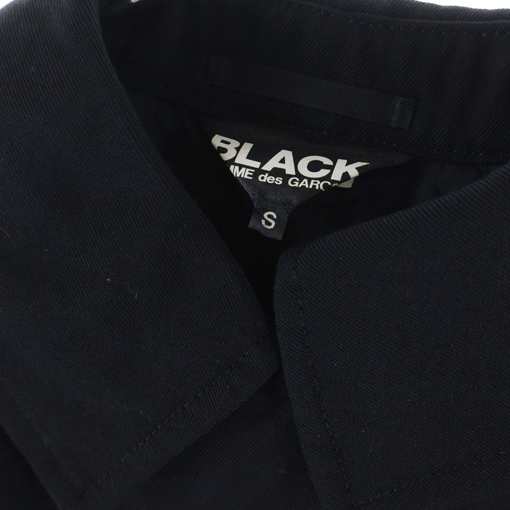 BLACK COMME des GARCONS(ブラックコムデギャルソン) 12AW キュプラ混 トレンチポンチョ ブラック レディース 1J-C002 AD2012