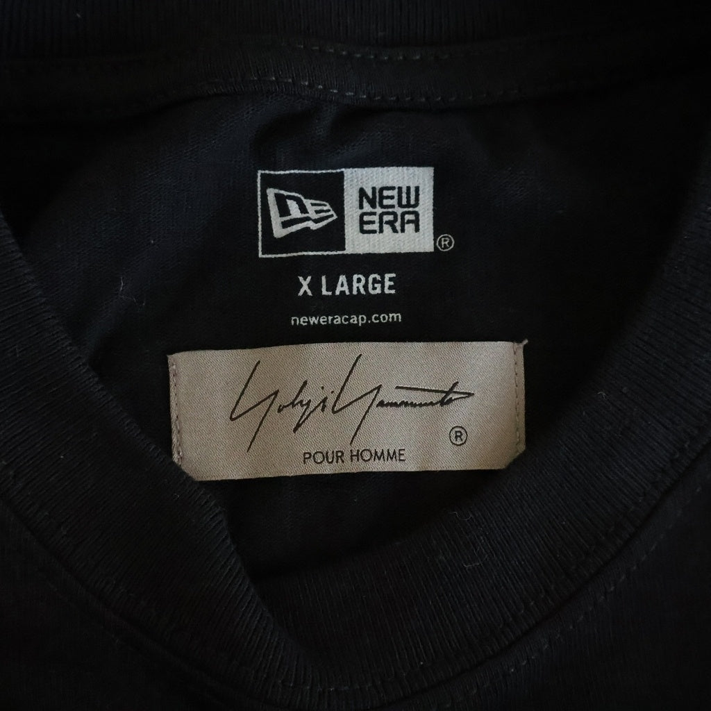 Yohji Yamamoto POUR HOMME(ヨウジヤマモト プールオム) ×Yomiuri Giants L/S COTTON TEE 読売ジャイアンツ ロゴプリント クルーネック 長袖Tシャツ カットソー ブラック SE-T17-028