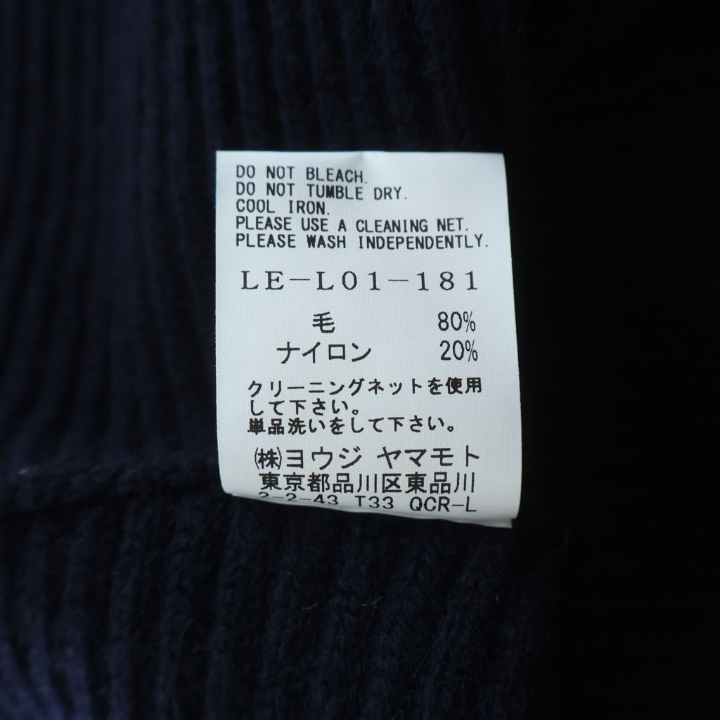 LIMI feu(リミフゥ) ウール ニット アシンメトリー セーター ネイビー レディース LE-L01-181