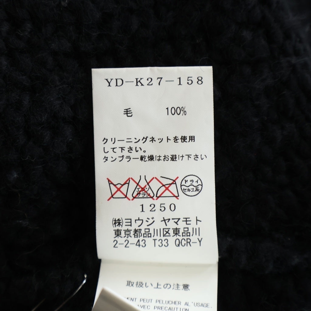 Y's(ワイズ) 安全ピン付 フリンジ ウール ニット ボレロ カーディガン ブラック レディース YD-K27-158