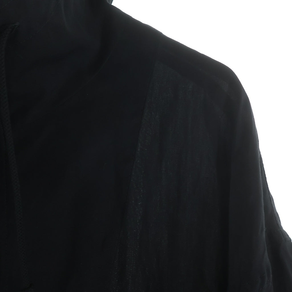 YOHJI YAMAMOTO REGULATION(ヨウジヤマモト レギュレーション) RY BROAD R-SHORT MODS C ドローコード付き セルロース ジップアップ ジャケット モッズコート ブラック FI-C50-202