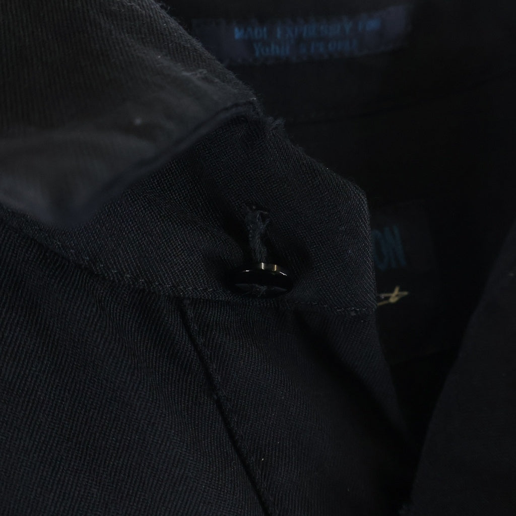 YOHJI YAMAMOTO REGULATION(ヨウジヤマモト レギュレーション) ウール ドローコード付き 長袖シャツ ワンピース ブラック レディース FY-D51-100