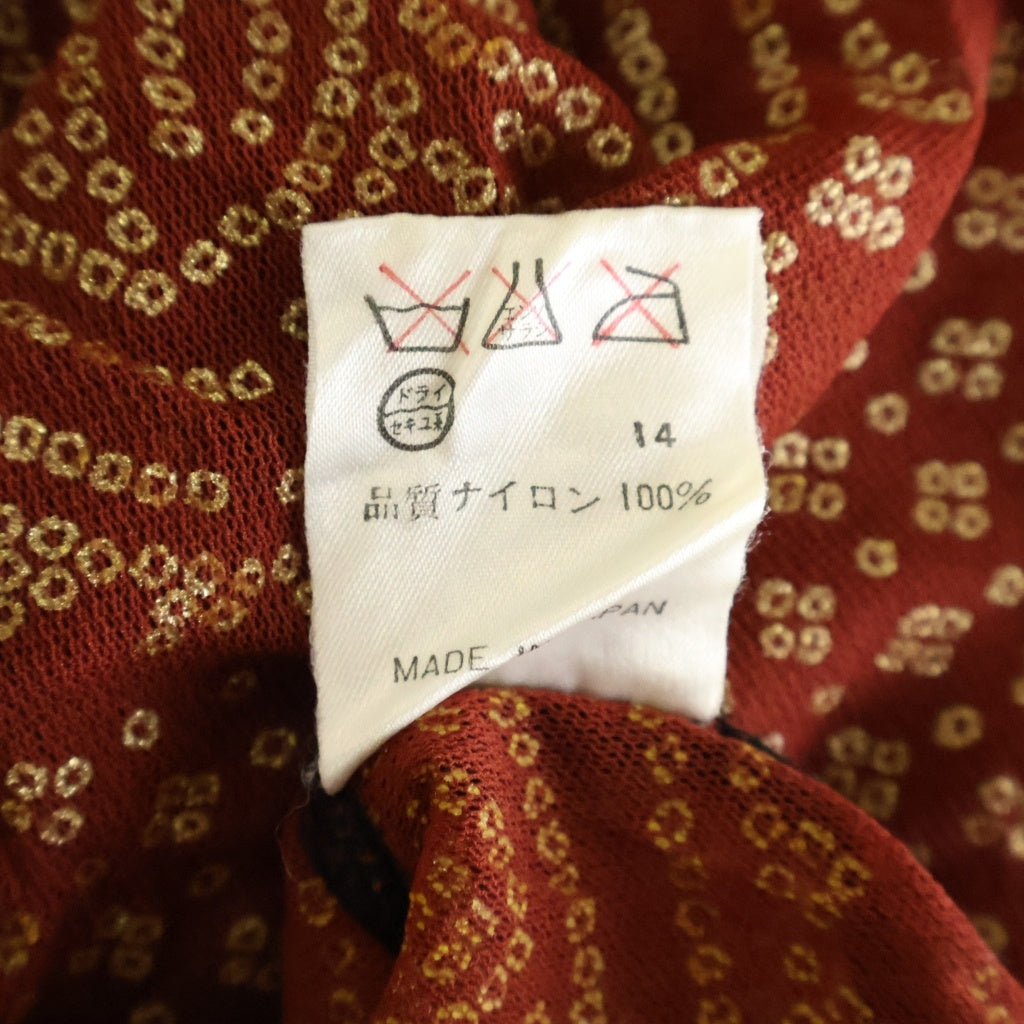 Jean Paul GAULTIER(ジャンポールゴルチエ) FEMME パワーネット オリエンタルタトゥー フーデッド メッシュトップ レディース レッド
