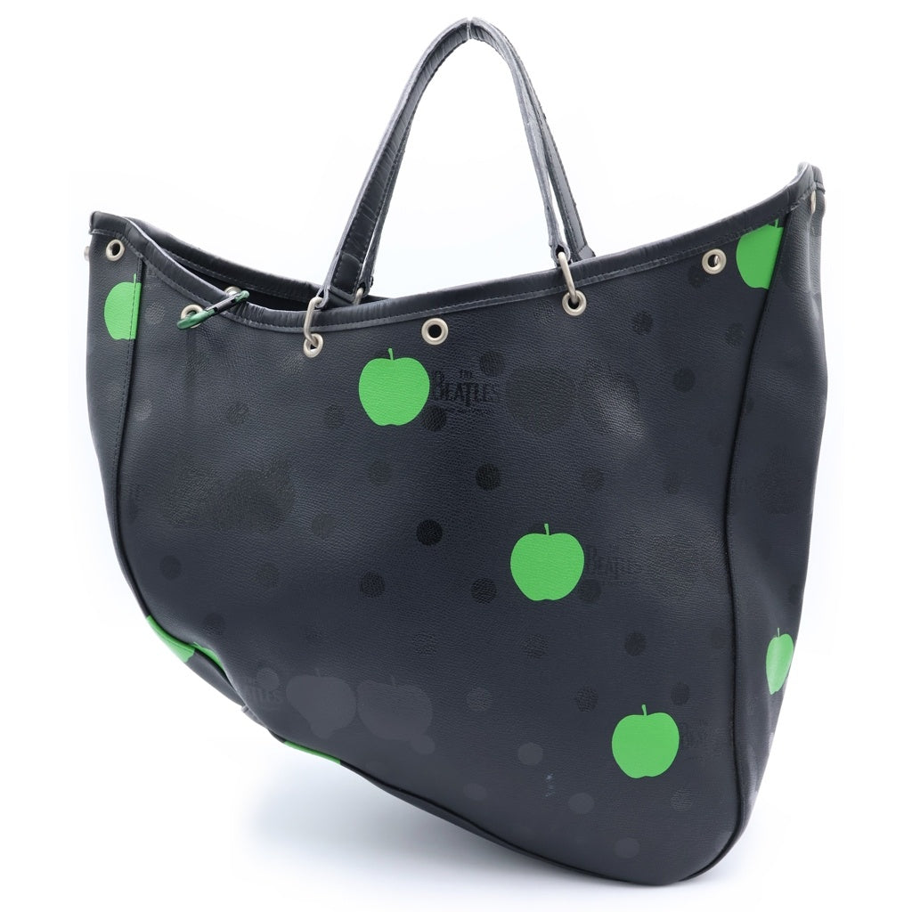 COMME des GARCONS(コムデギャルソン) ×The Beatles ビートルズ ボートバッグ レザー トートバッグ ハンドバッグ ブラック レディース