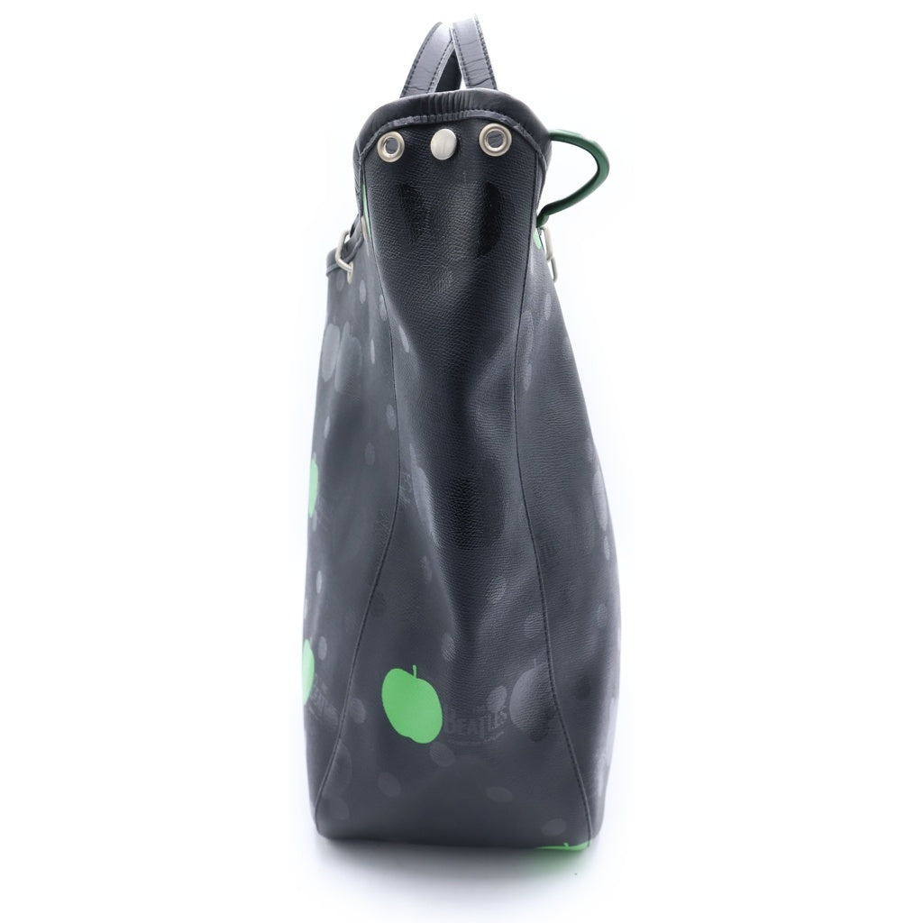 COMME des GARCONS(コムデギャルソン) ×The Beatles ビートルズ ボートバッグ レザー トートバッグ ハンドバッグ ブラック レディース