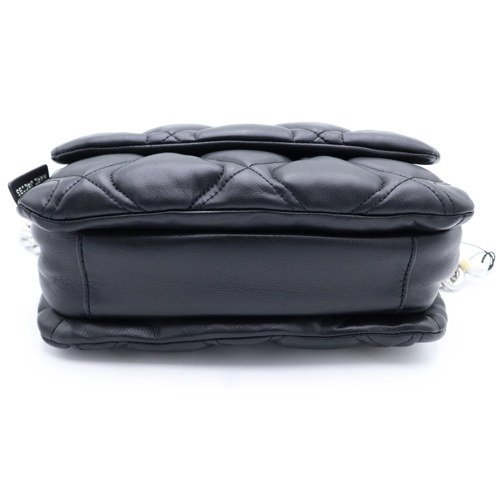 MARC JACOBS(マークジェイコブス) キルティング ピロー チェーン レザー ショルダーバッグ ブラック レディース H945L01RE22