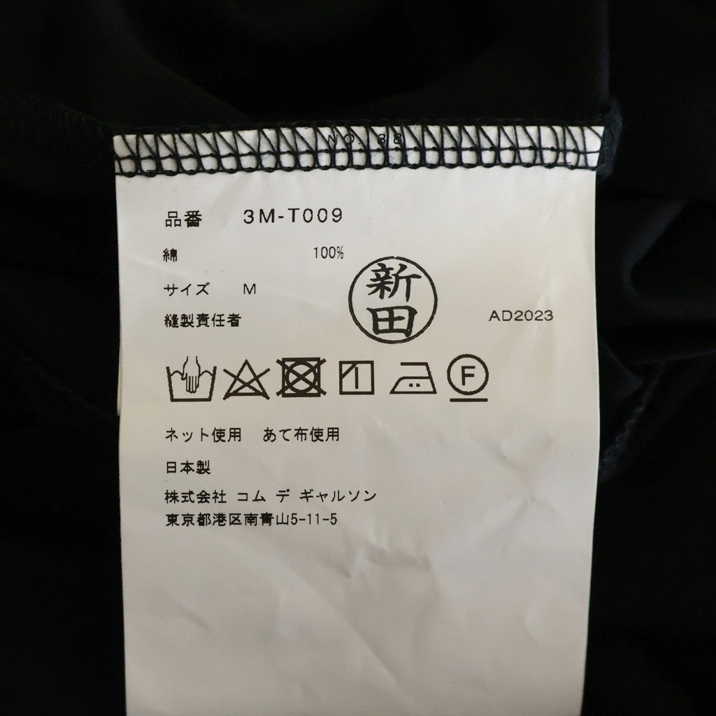 NOIR KEI NINOMIYA(ノワール ケイニノミヤ) フリル コットン クルーネック 長袖Tシャツ カットソー トップス ブラック レディース 3M-T009