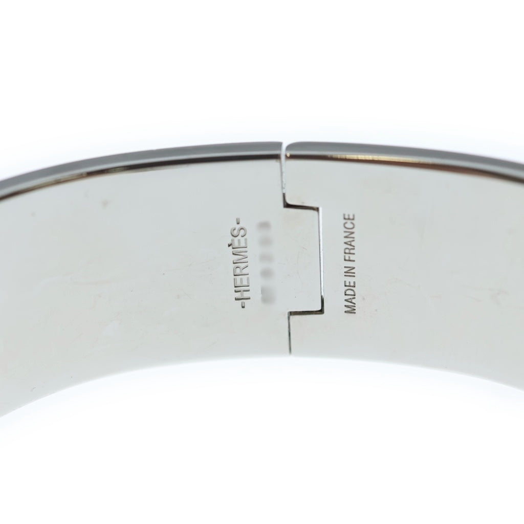 HERMES(エルメス) クリック クラックH GM エナメルブレスレット シルバー/ブラック レディース