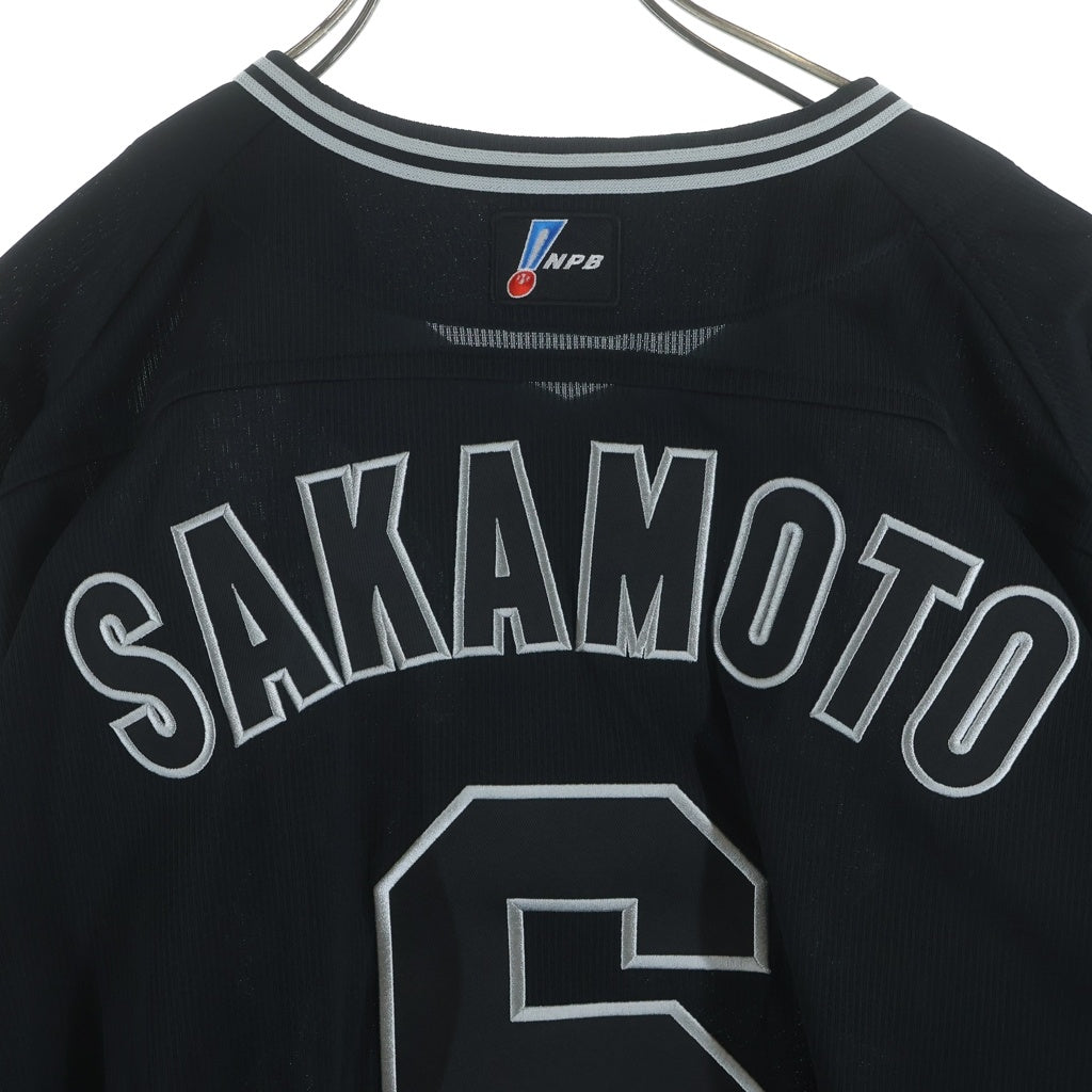 MIZUNO(ミズノ) ×YOJI YAMAMOTO ヨウジヤマモト 【坂本勇人 6】 レプリカ ビジター ユニフォーム 野球 ゲームシャツ ブラック