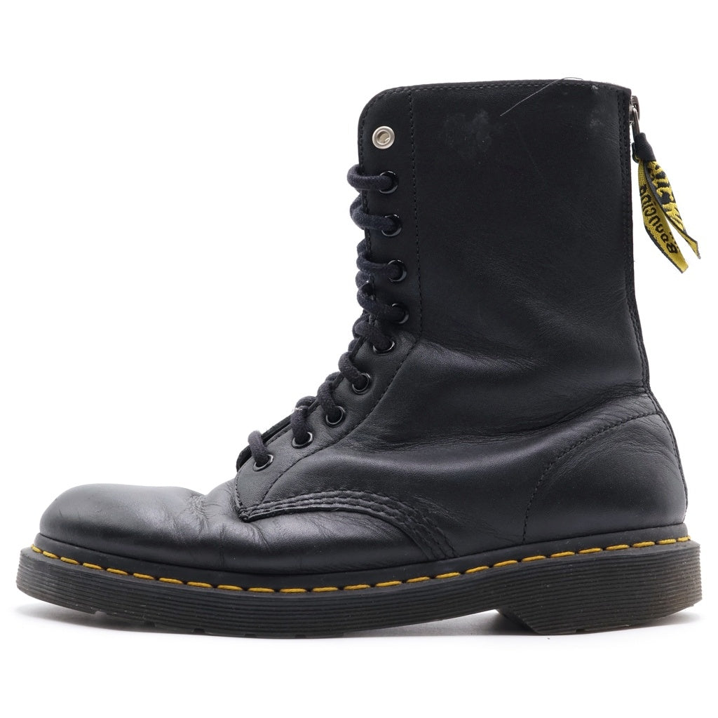 Dr.Martens(ドクターマーチン) ×Y's 10EYE ワイズ バックジップ レースアップ レザー ブーツ ブラック レディース