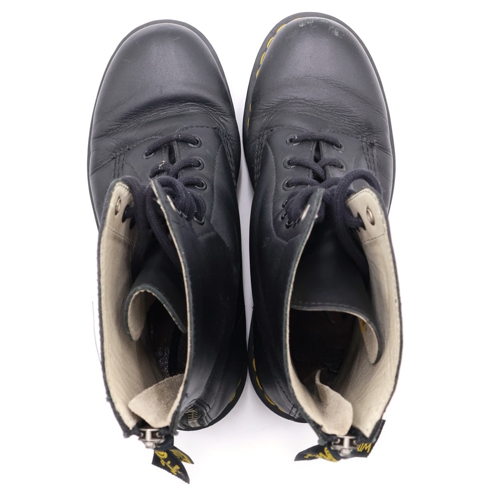 Dr.Martens(ドクターマーチン) ×Y's 10EYE ワイズ バックジップ レースアップ レザー ブーツ ブラック レディース